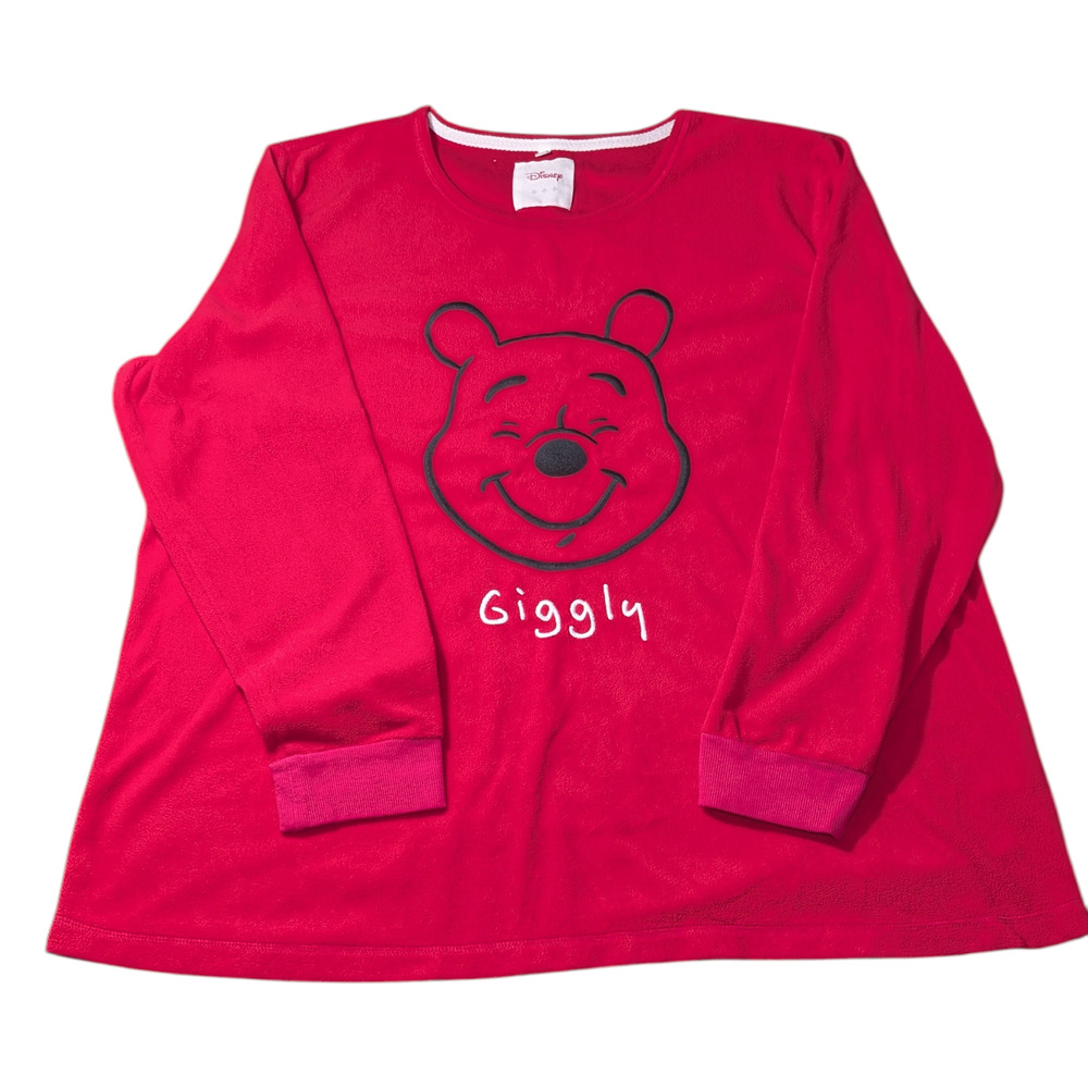 Disney - Giggly Winnie the Pooh- Red Sweatshirt - Size XL